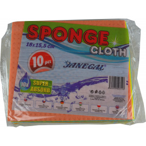 Špongiová utierka 15,5x18 bal. 10 ks Janegal