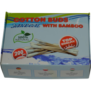 Tyčinky vatové Natural 200ks bambus Tyčinky vatové Natural 200ks bambus