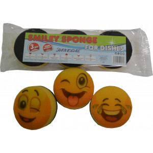 Špongia SMILEY 3ks na riad JANEGAL