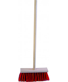 Metla priemyselná 25cm drev. s násadou 120cm