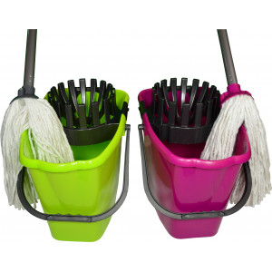 WETmop set 10L Fmix. oválny bavl.biely mop 180gr. WETmop set 10L Fmix. oválny bavl.biely mop 180gr.